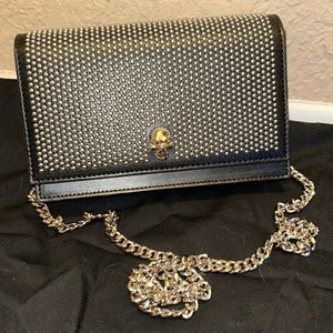 New Alexander McQueen Small Skull Studded Leather Bag